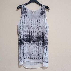 Flowy White, Grey & Black Calvein Klein Sleveless Top
